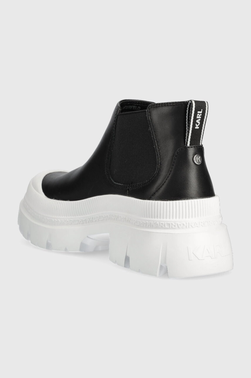Karl Lagerfeld Боти челси Kl43530 Trekka Max в черно с платформа KL43530 - Pepit.bg
