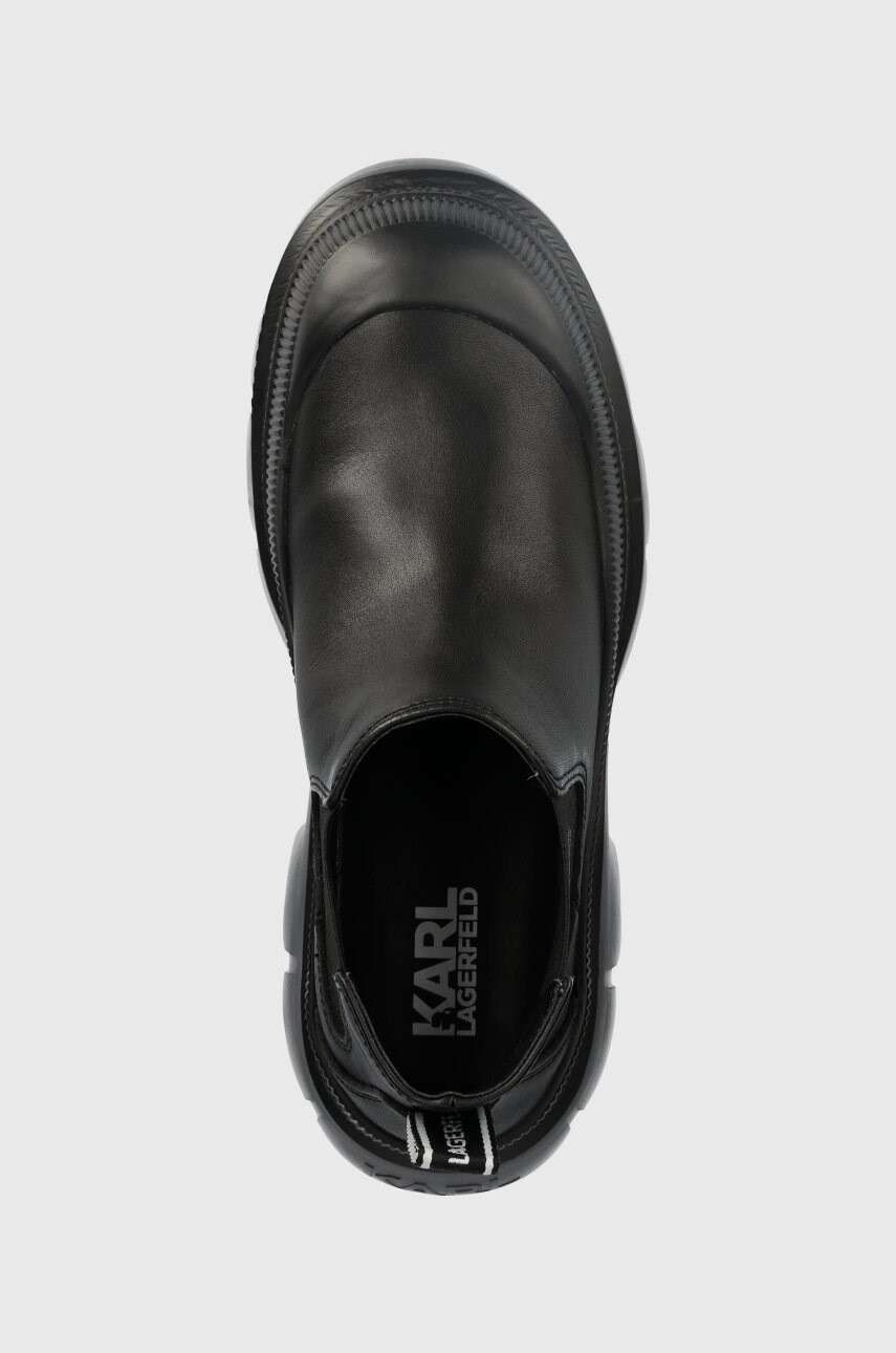 Karl Lagerfeld Боти челси Trekka Max в черно с платформа - Pepit.bg