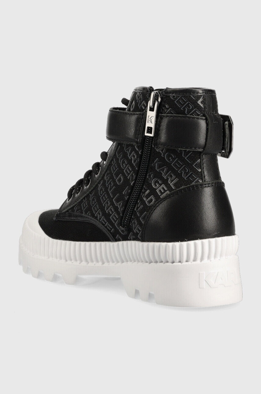 Karl Lagerfeld Боти KL42546 TREKKA II в черно с платформа KL42546 - Pepit.bg
