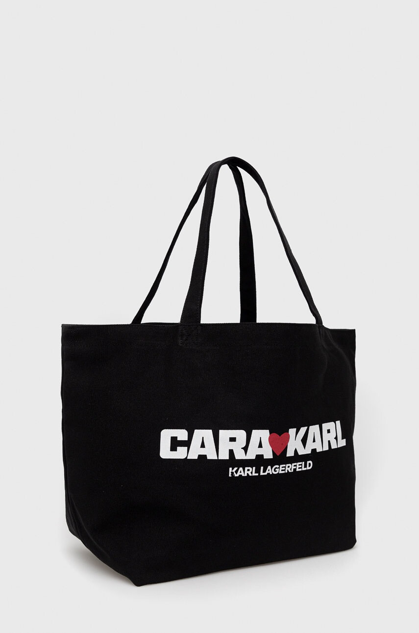 Karl Lagerfeld Чанта X Cara Delevingne в черно - Pepit.bg