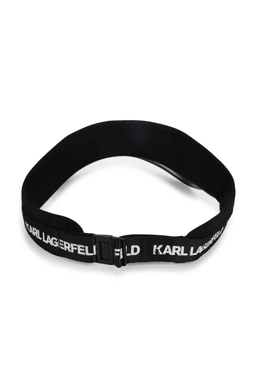 Karl Lagerfeld Детска шапка с козирка в черно с апликация - Pepit.bg