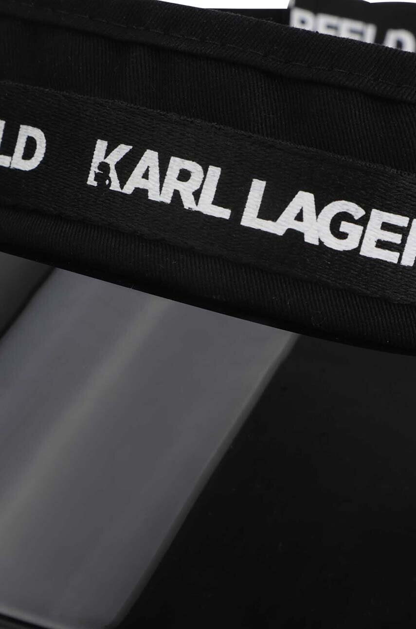 Karl Lagerfeld Детска шапка с козирка в черно с апликация - Pepit.bg