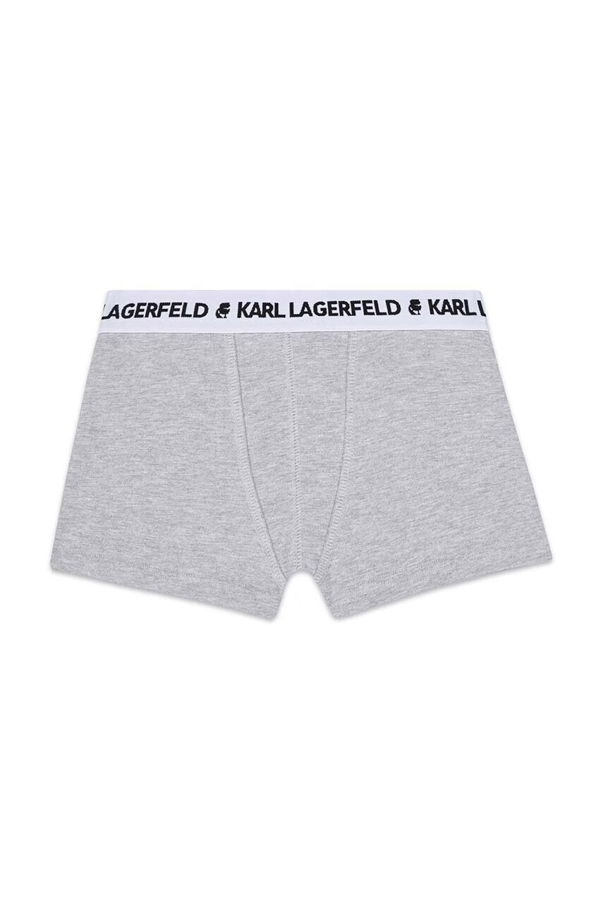 Karl Lagerfeld Детски боксерки (2 броя) в сиво - Pepit.bg
