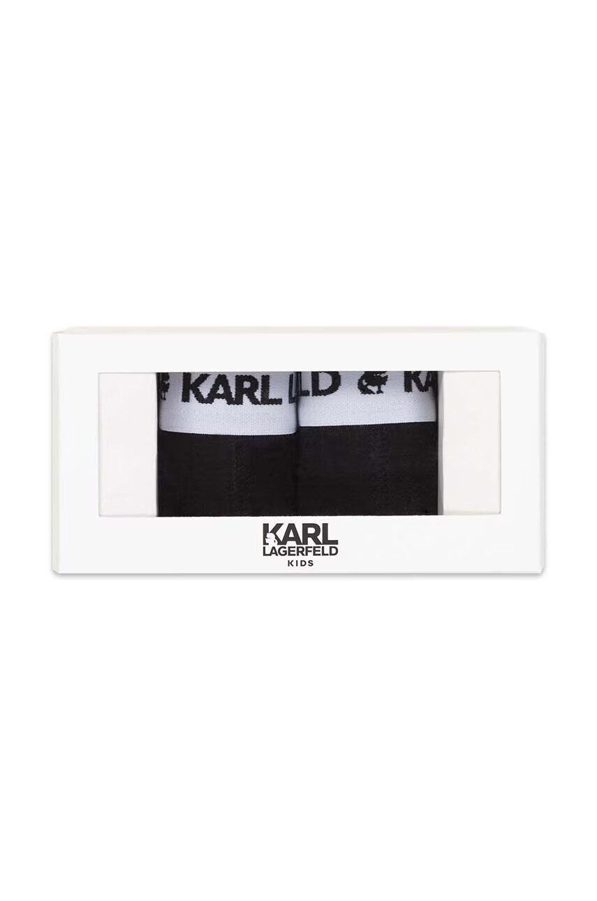 Karl Lagerfeld Детски боксерки (2 броя) в черно - Pepit.bg