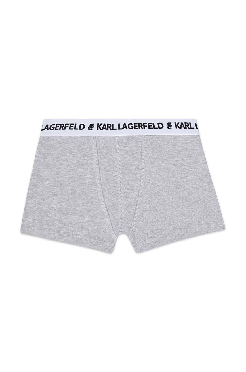 Karl Lagerfeld Детски боксерки (2 броя) в сиво - Pepit.bg