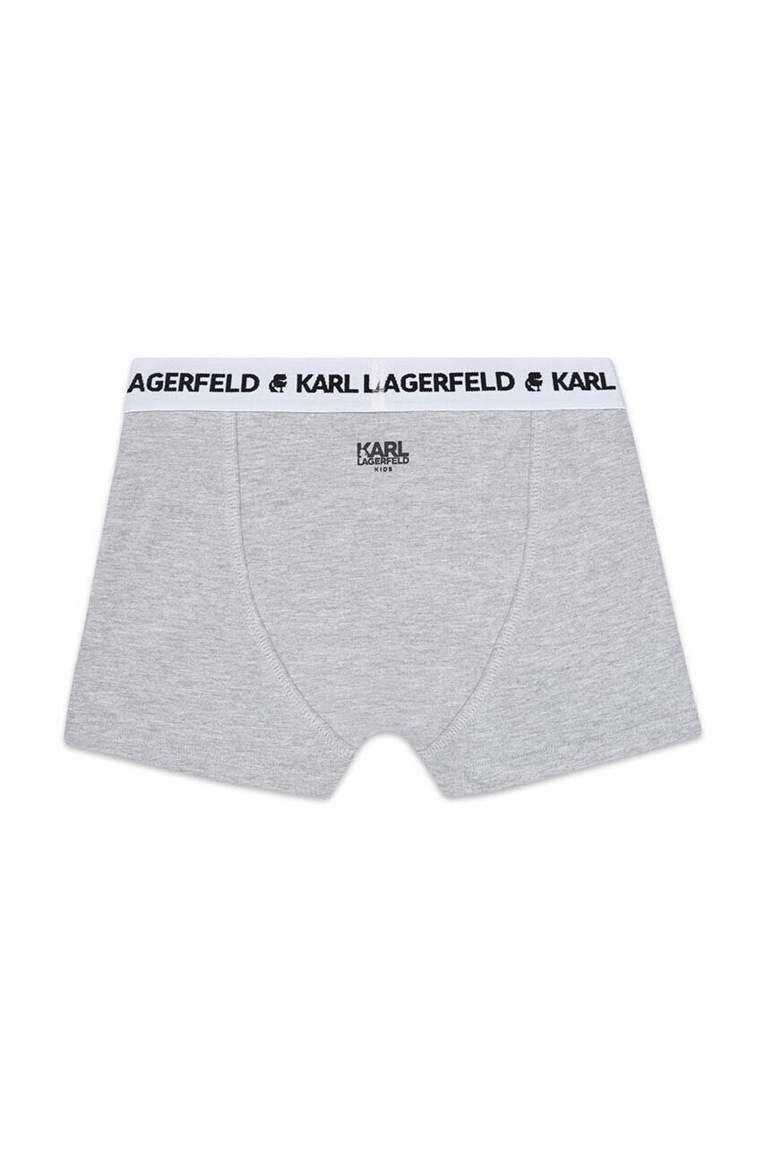 Karl Lagerfeld Детски боксерки (2 броя) в сиво - Pepit.bg