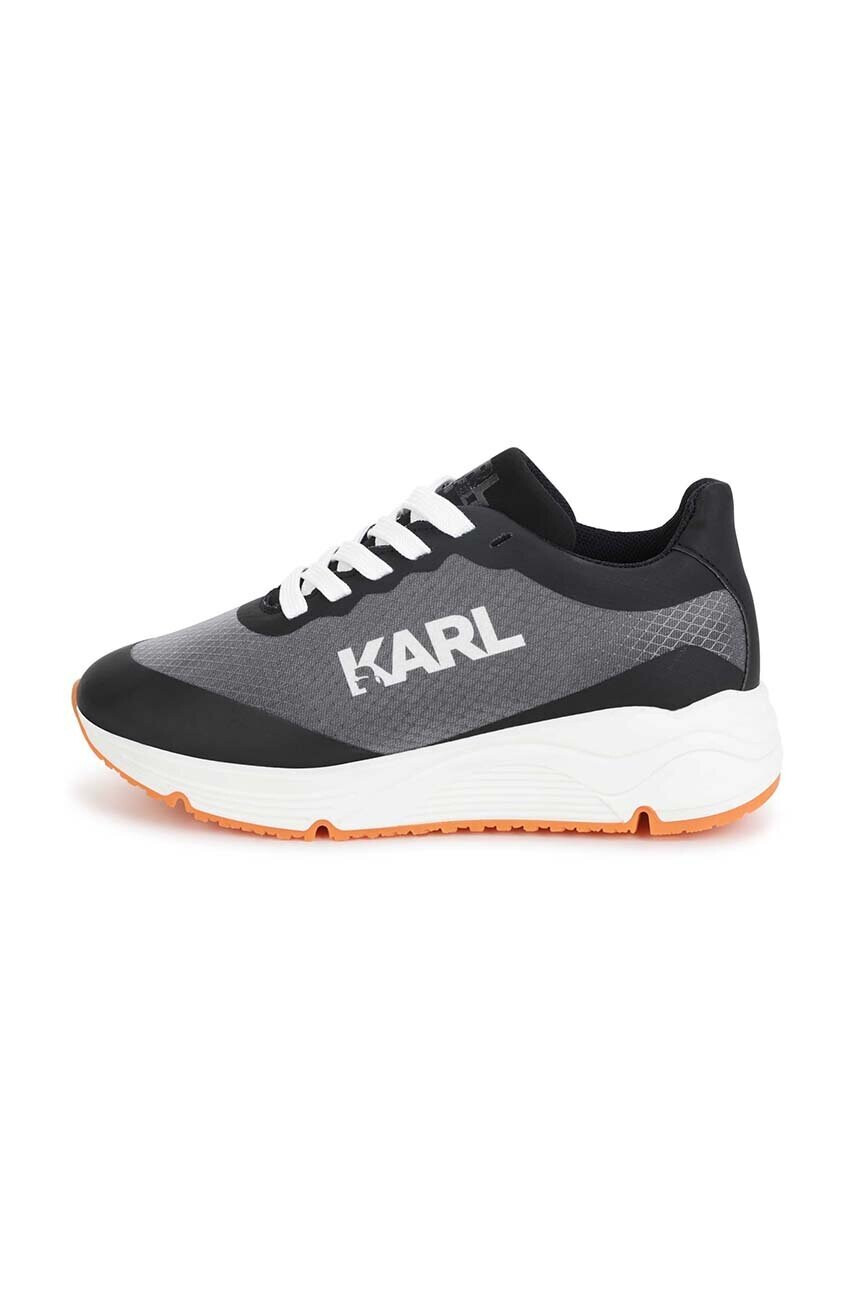 Karl Lagerfeld Детски маратонки в черно - Pepit.bg
