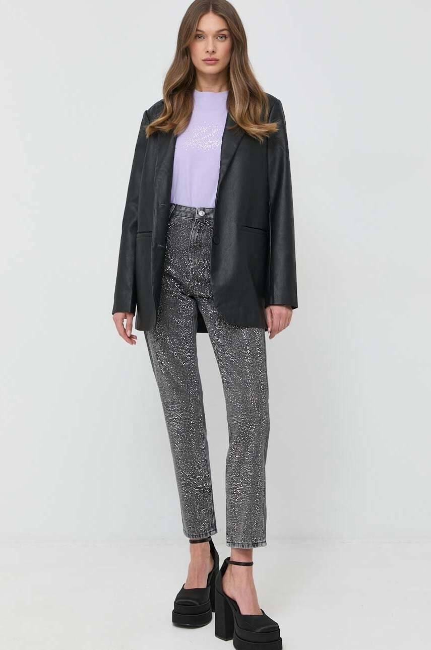 Karl Lagerfeld Дънки Rhinestone с висока талия - Pepit.bg