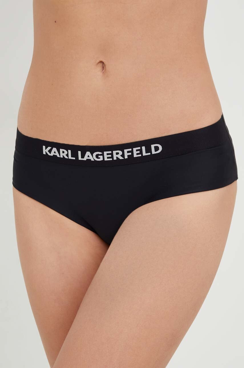 Karl Lagerfeld Долнище на бански в черно - Pepit.bg