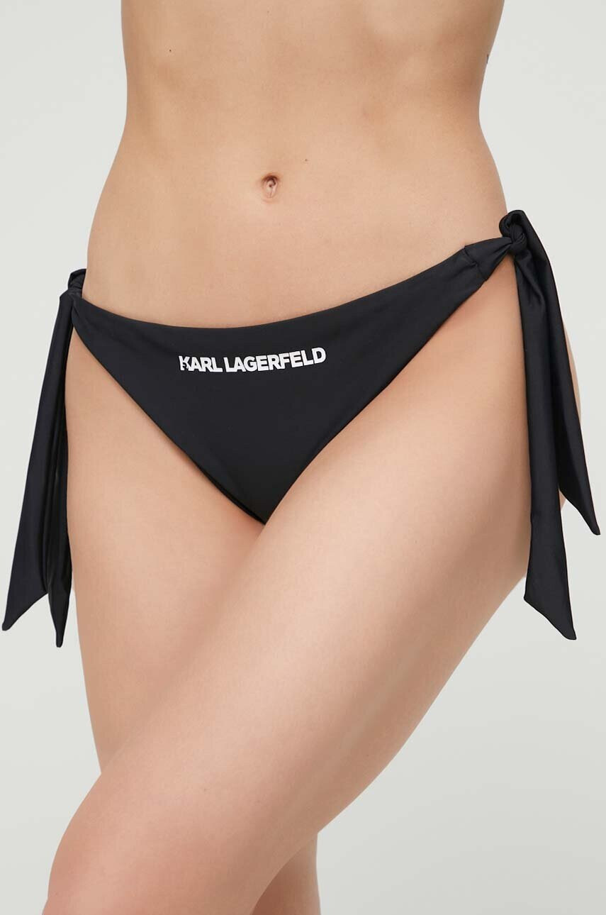Karl Lagerfeld Долнище на бански в черно - Pepit.bg