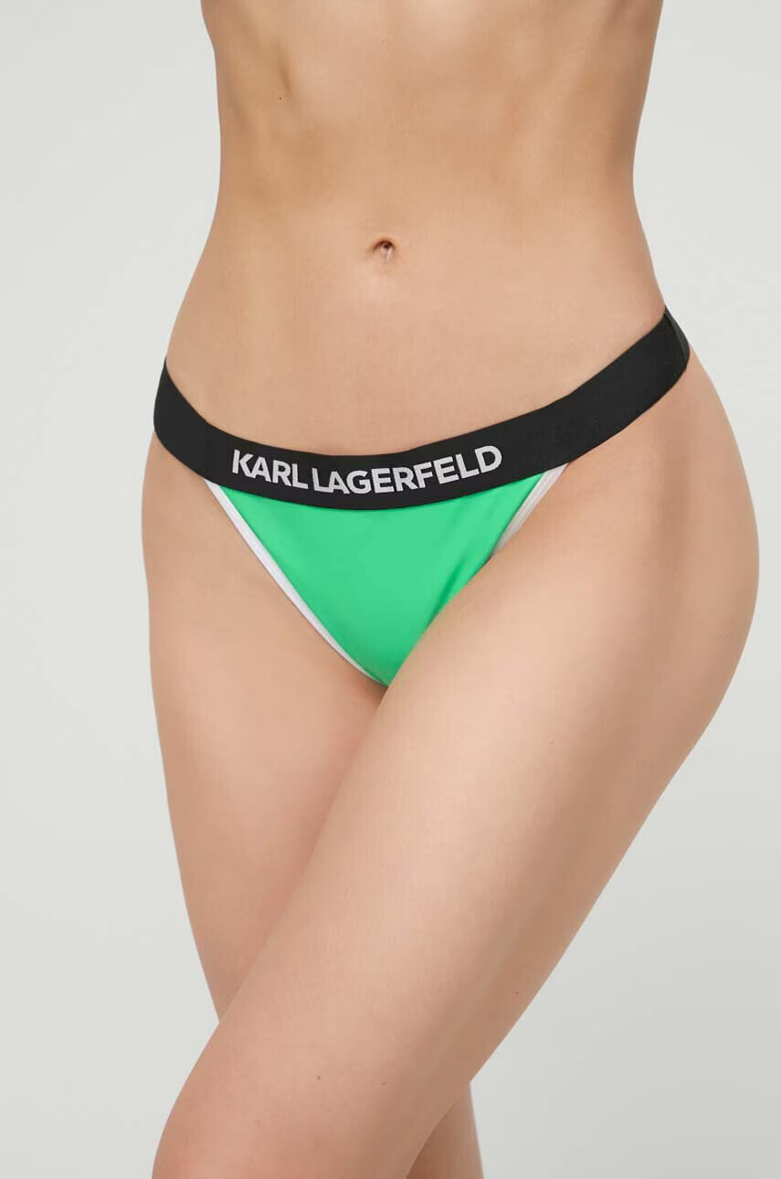 Karl Lagerfeld Долнище на бански в зелено - Pepit.bg