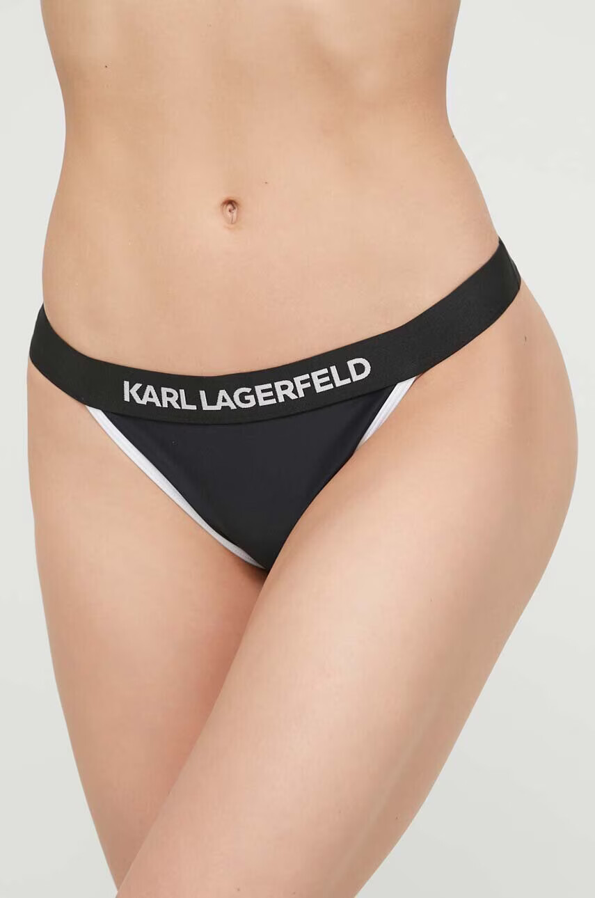 Karl Lagerfeld Долнище на бански в черно - Pepit.bg