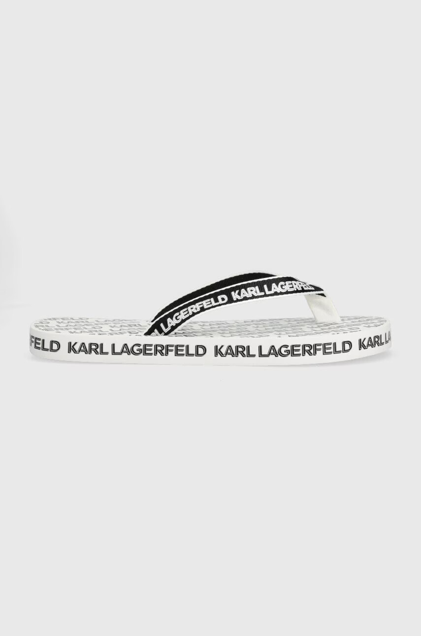 Karl Lagerfeld Джапанки KOSTA MNS в бяло KL71003 - Pepit.bg