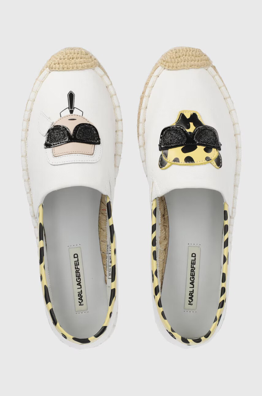 Karl Lagerfeld Еспадрили Kamini в бяло KL80117L - Pepit.bg