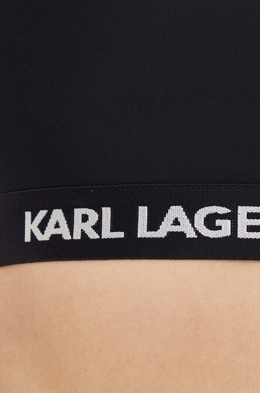 Karl Lagerfeld Горнище на бански в черно с мека чашка - Pepit.bg