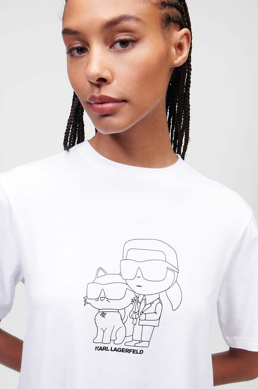 Karl Lagerfeld Горнище на пижама в бяло - Pepit.bg