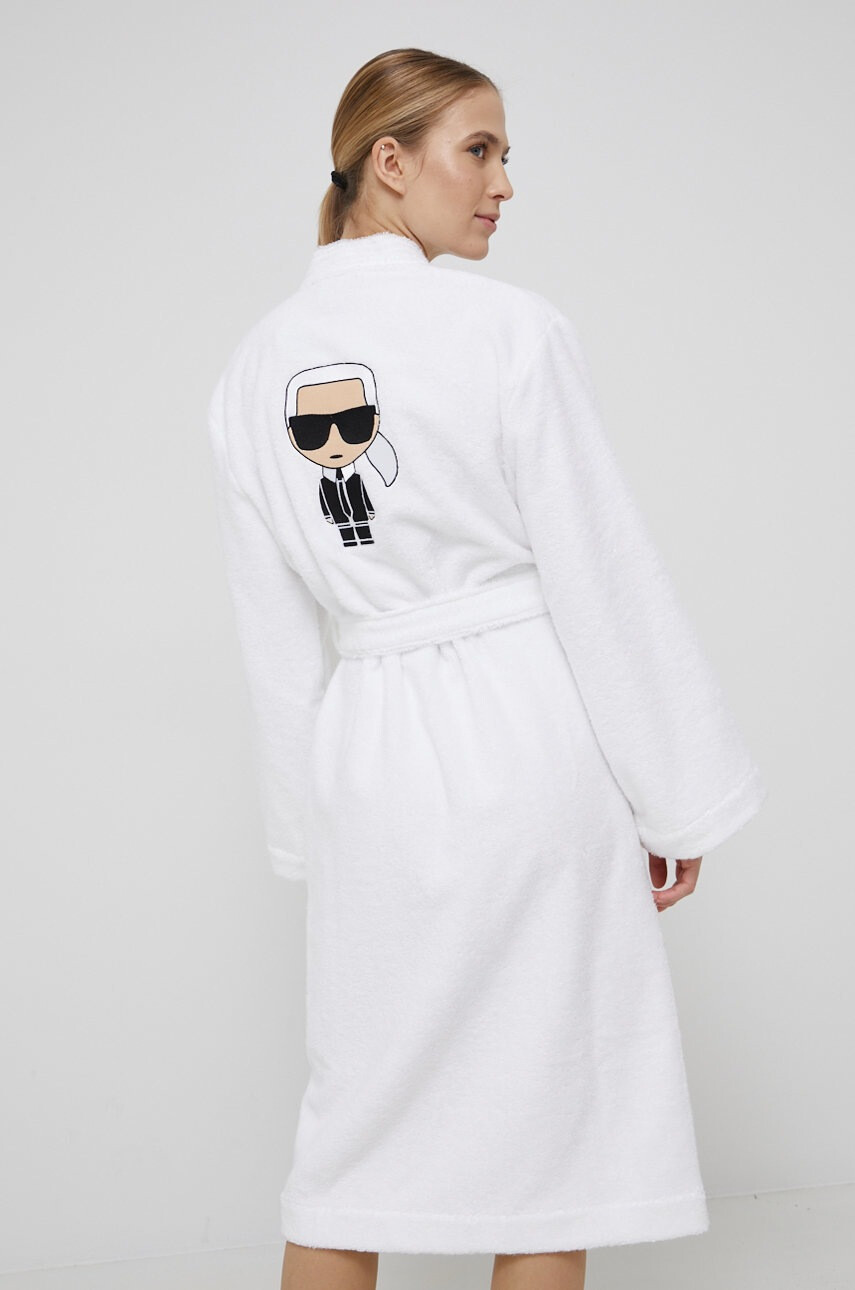 Karl Lagerfeld Халат в бяло - Pepit.bg