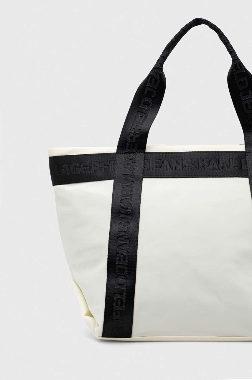 Karl Lagerfeld Jeans Чанта в бяло - Pepit.bg