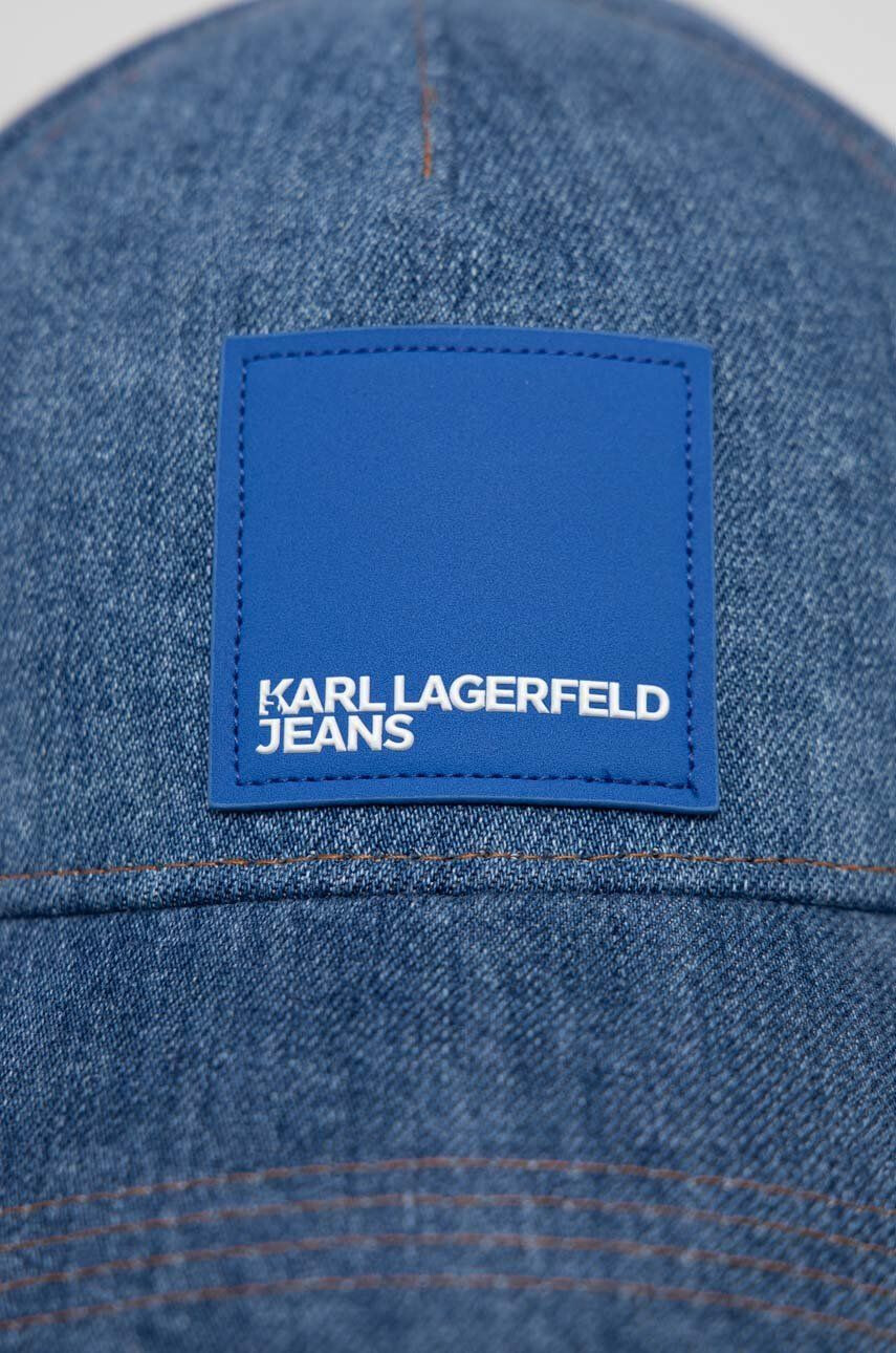 Karl Lagerfeld Jeans Дънкова шапка с козирка в тъмносиньо с апликация - Pepit.bg