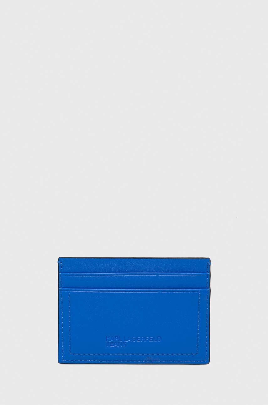 Karl Lagerfeld Jeans Калъф за карти в синьо - Pepit.bg