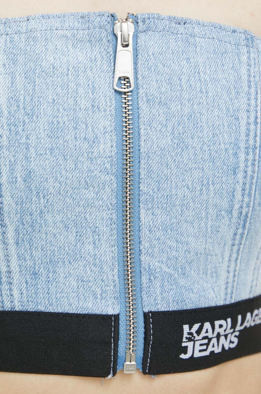 Karl Lagerfeld Jeans Корсет дамски в синьо - Pepit.bg