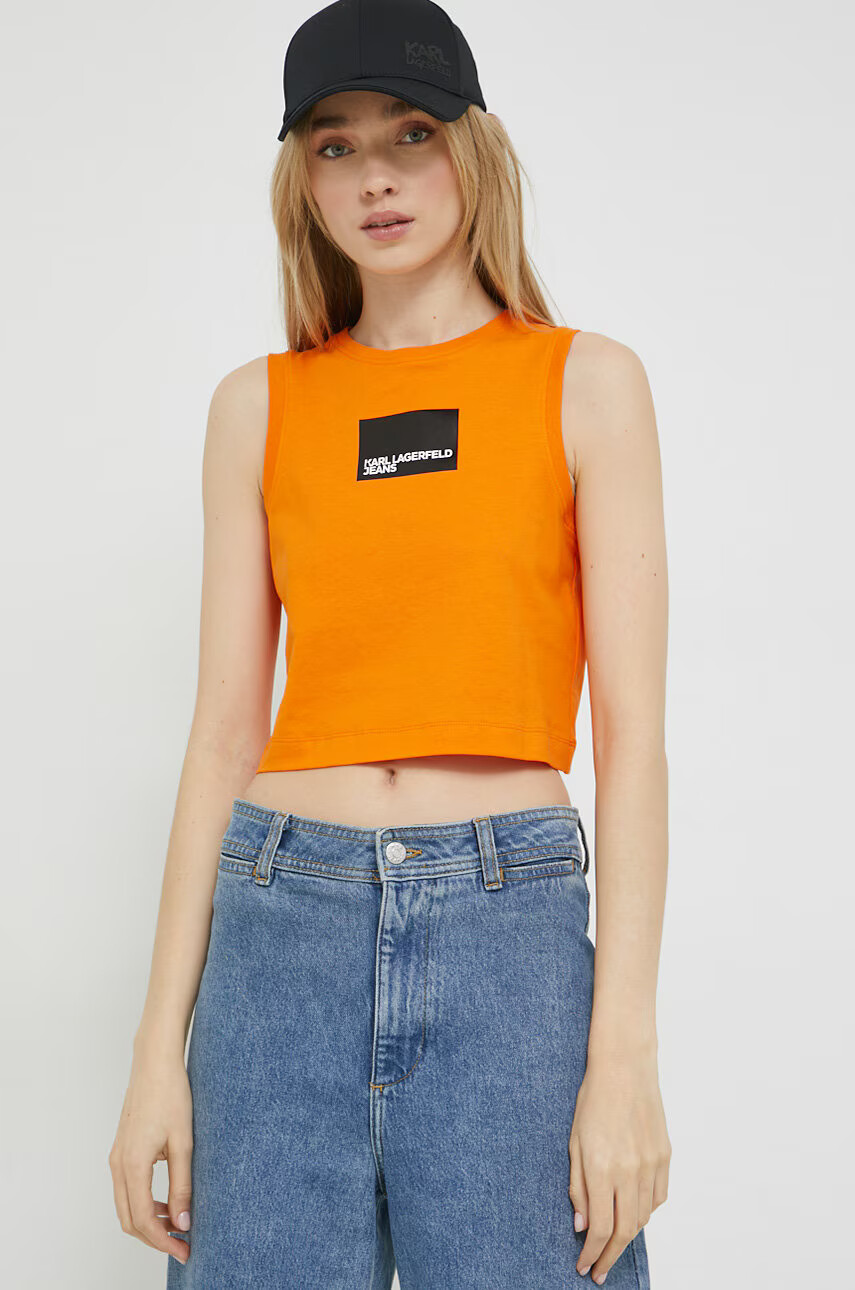 Karl Lagerfeld Jeans Памучен топ - Pepit.bg