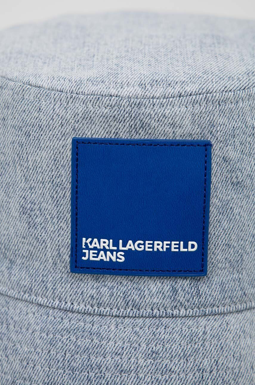 Karl Lagerfeld Jeans Памучна капела в синьо от памук - Pepit.bg