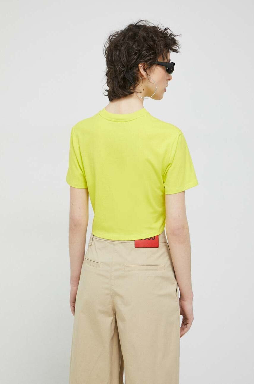 Karl Lagerfeld Jeans Памучна тениска в жълто - Pepit.bg