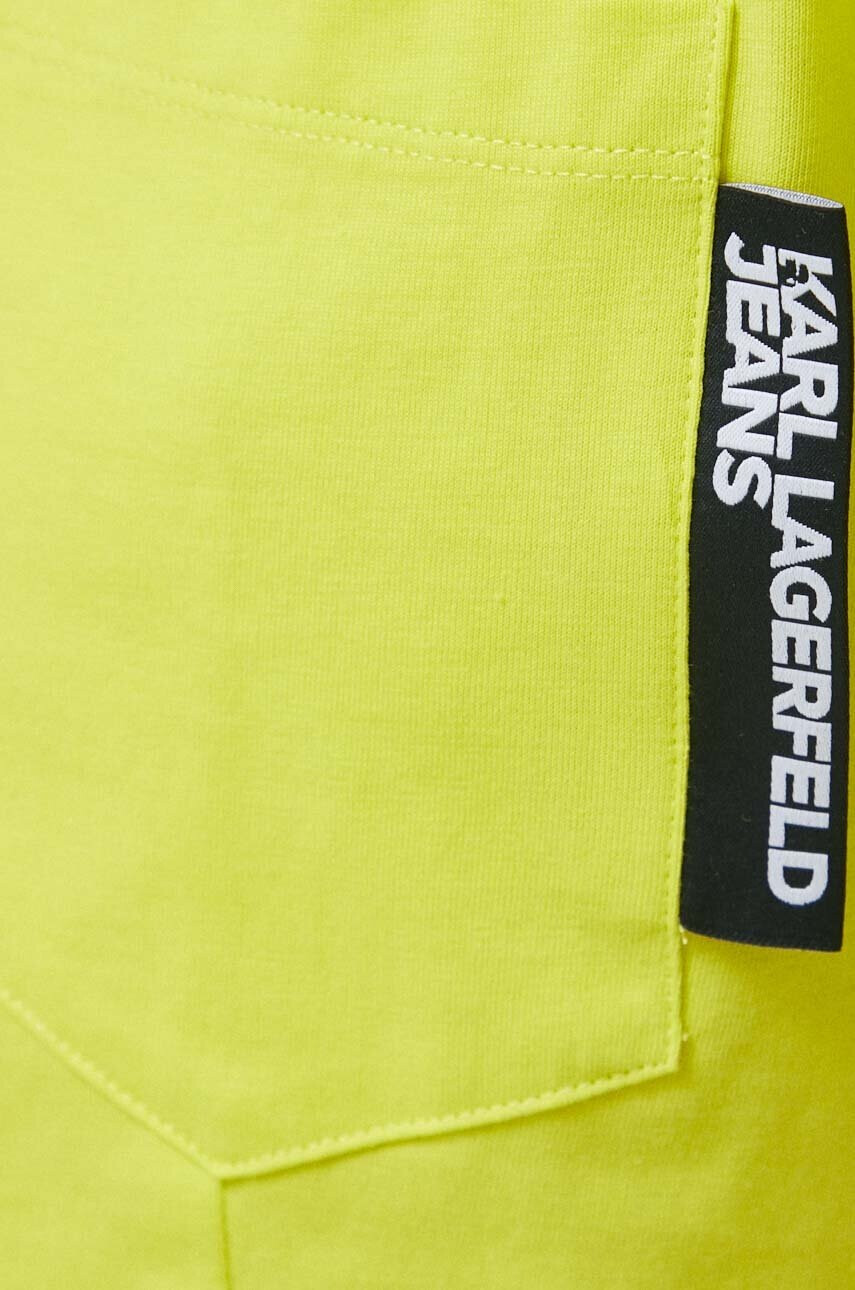 Karl Lagerfeld Jeans Памучна тениска в жълто - Pepit.bg