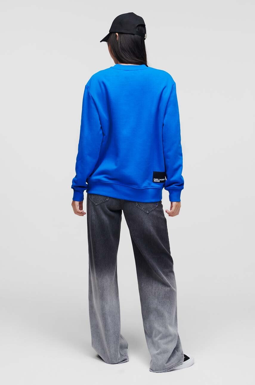Karl Lagerfeld Jeans Суичър в синьо с принт - Pepit.bg