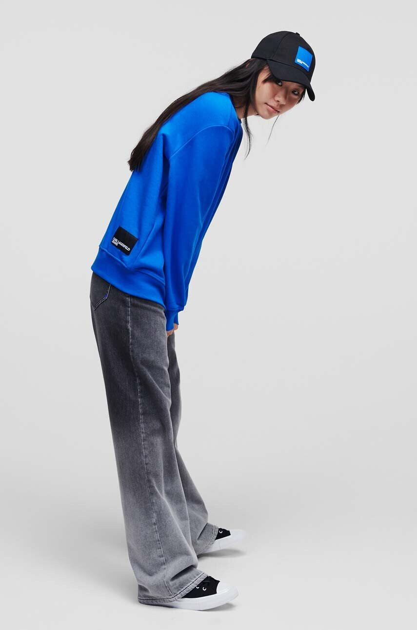 Karl Lagerfeld Jeans Суичър в синьо с принт - Pepit.bg