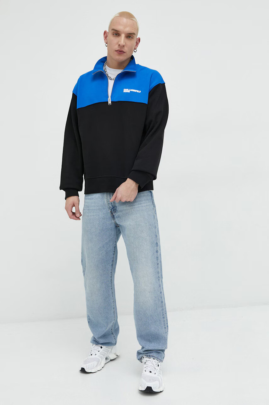 Karl Lagerfeld Jeans Суичър в черно с принт - Pepit.bg