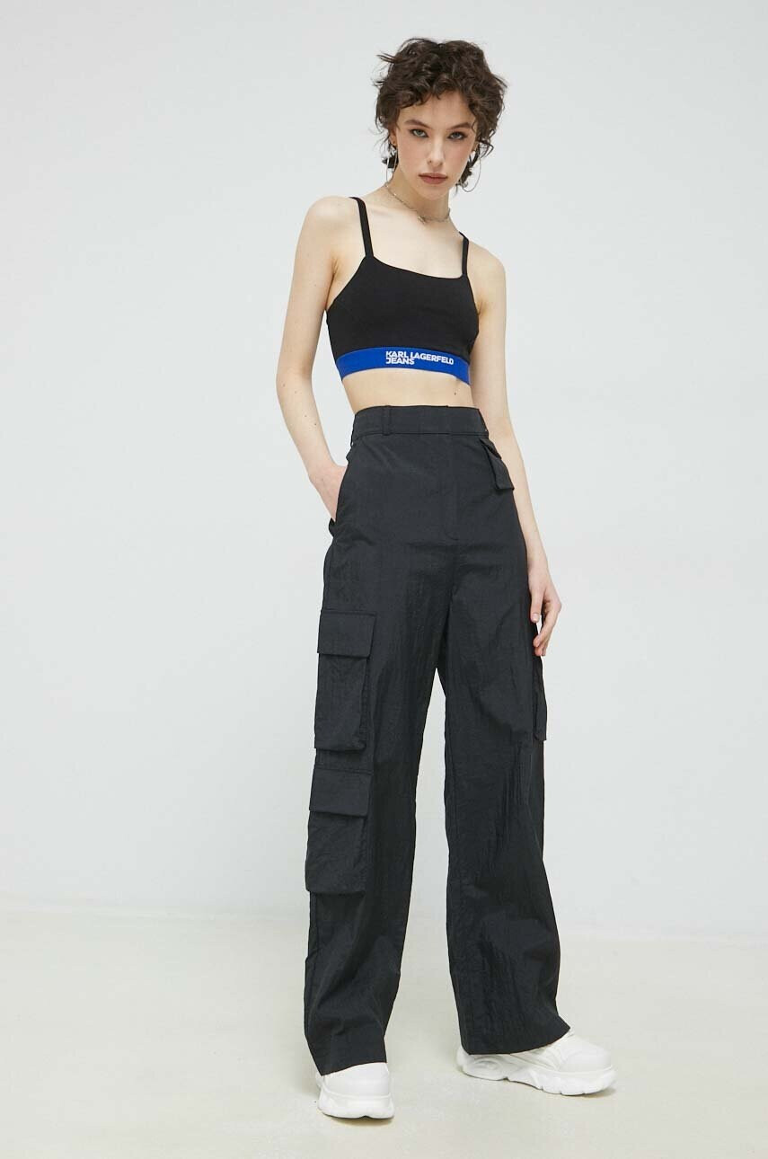 Karl Lagerfeld Jeans Сутиен дамски в черно - Pepit.bg