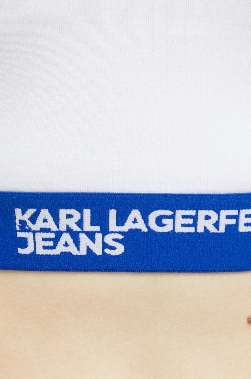 Karl Lagerfeld Jeans Сутиен дамски в бяло - Pepit.bg