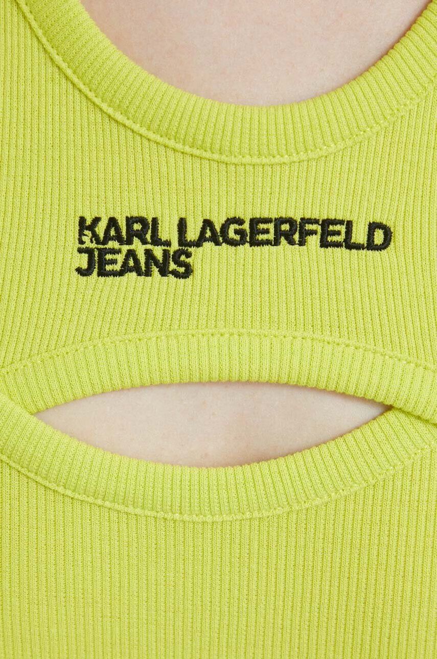 Karl Lagerfeld Jeans Топ дамски в зелено - Pepit.bg
