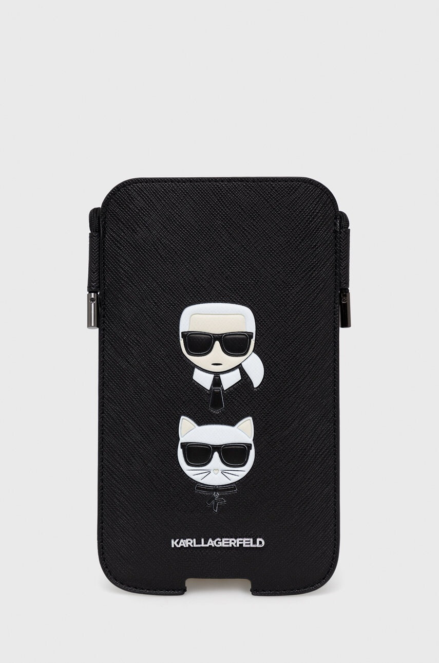 Karl Lagerfeld Калъф за телефон 61'' в черно - Pepit.bg
