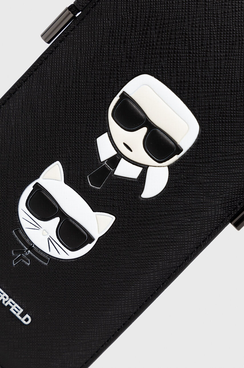 Karl Lagerfeld Калъф за телефон 61'' в черно - Pepit.bg