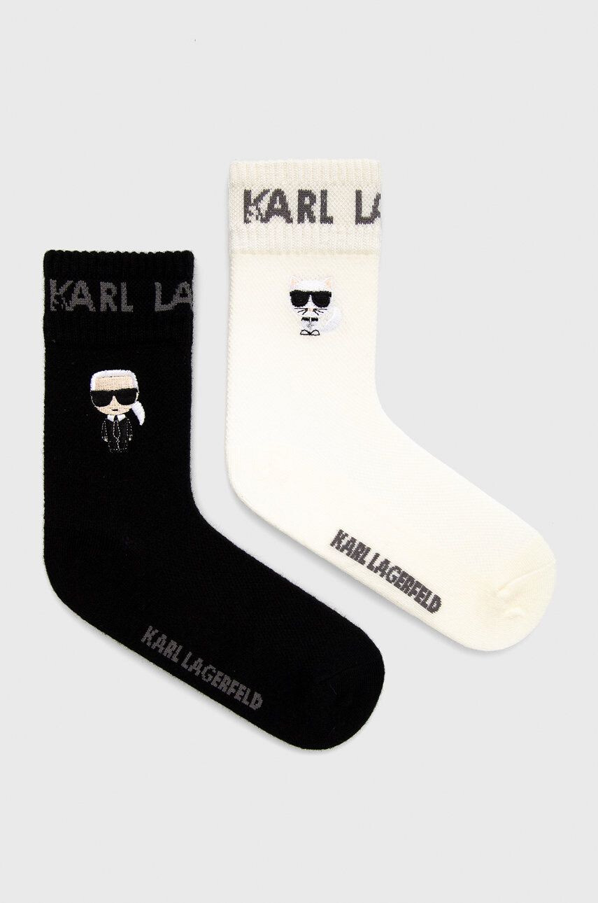 Karl Lagerfeld Кашмирени чорапи в черно - Pepit.bg