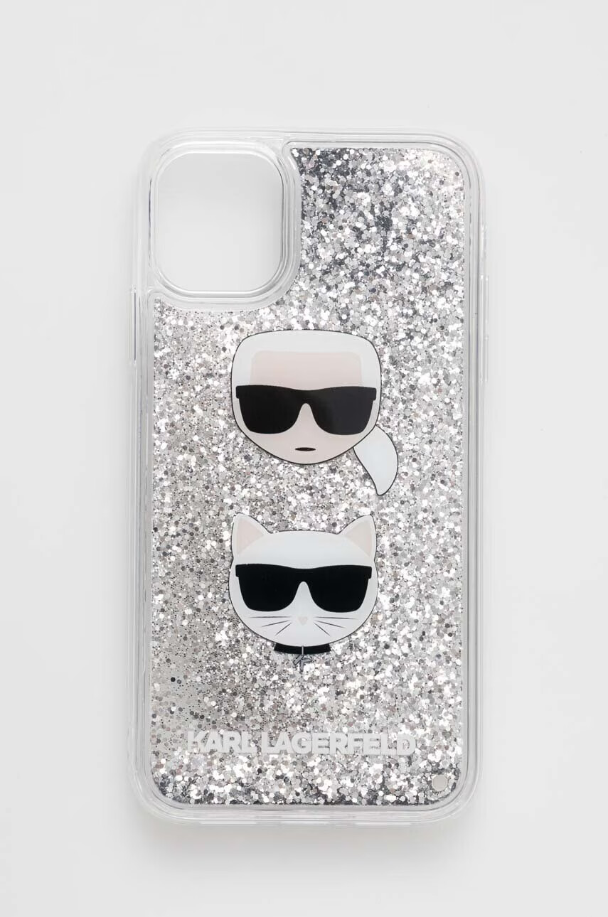Karl Lagerfeld Кейс за телефон iPhone 11 61" / Xr в сребристо - Pepit.bg