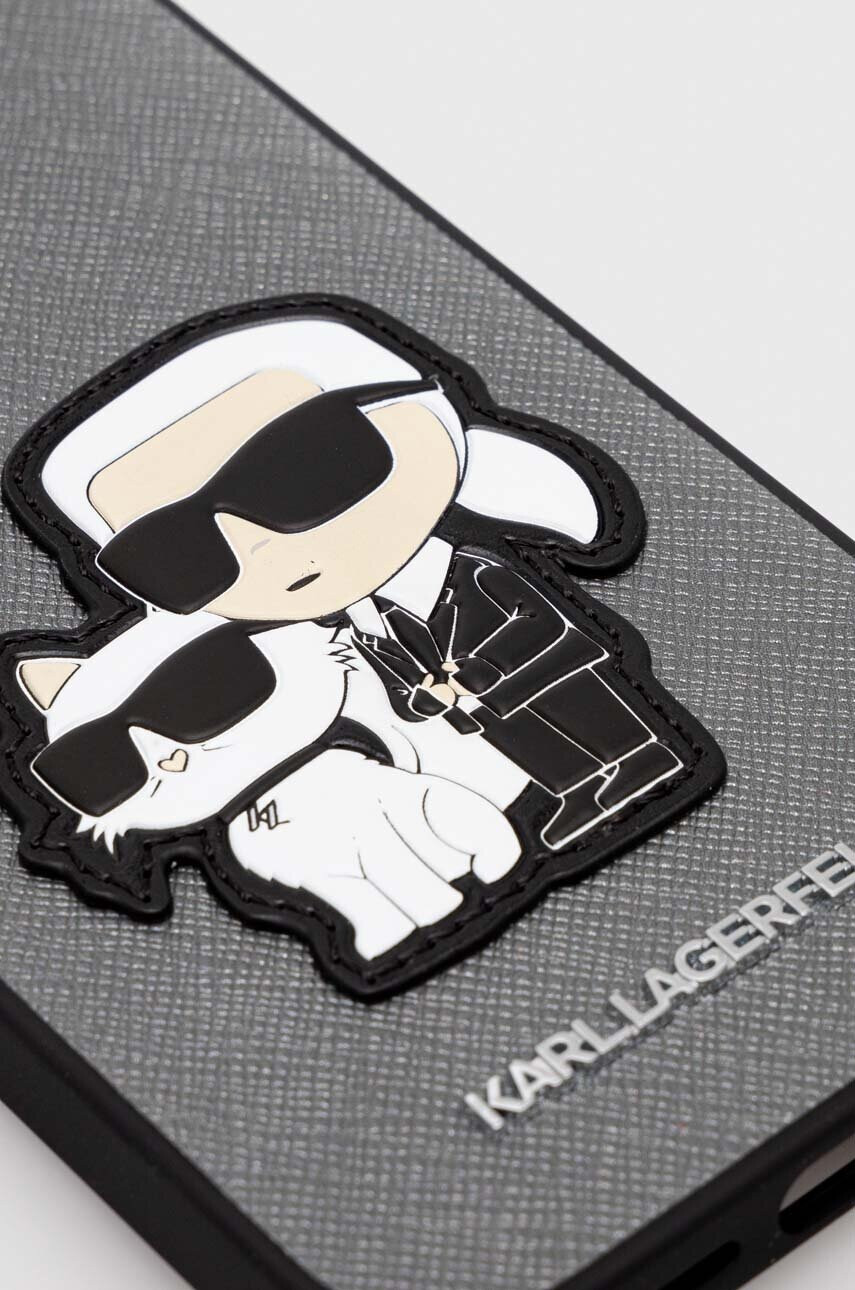 Karl Lagerfeld Кейс за телефон iPhone 14 6.1" в сребристо - Pepit.bg