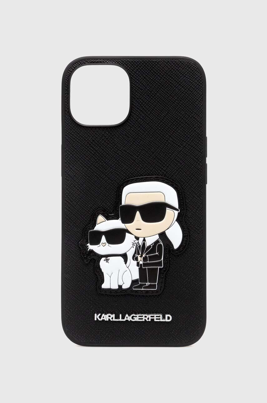 Karl Lagerfeld Кейс за телефон iPhone 14 6.1" в черно - Pepit.bg