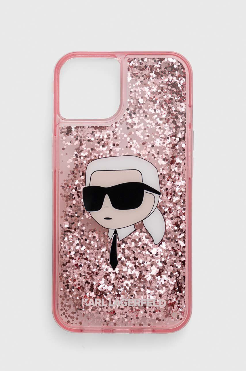 Karl Lagerfeld Кейс за телефон iPhone 14 61'' в розово - Pepit.bg