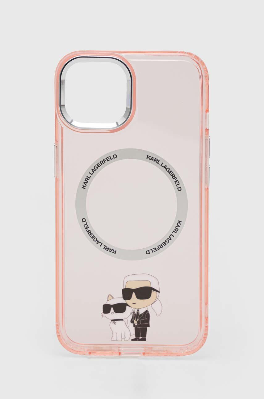 Karl Lagerfeld Кейс за телефон iPhone 14 61'' в розово - Pepit.bg