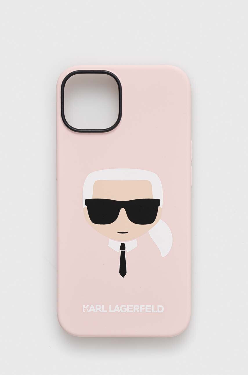 Karl Lagerfeld Кейс за телефон iPhone 14 61" в розово - Pepit.bg