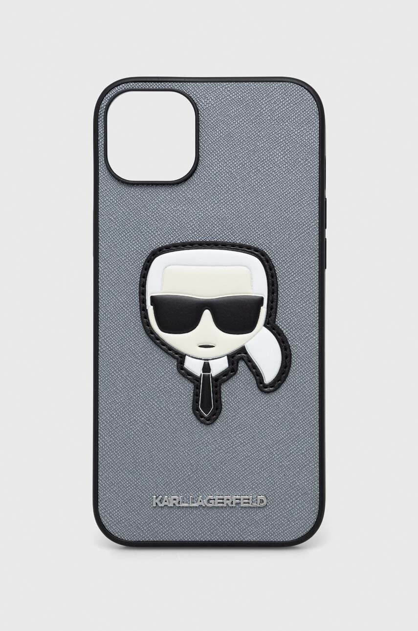 Karl Lagerfeld Кейс за телефон iPhone 14 Plus 67" в сребристо - Pepit.bg