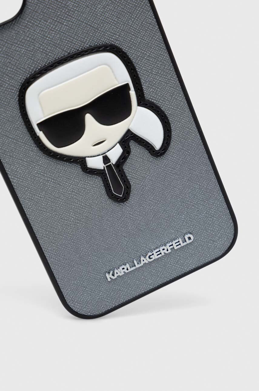 Karl Lagerfeld Кейс за телефон iPhone 14 Plus 67" в сребристо - Pepit.bg