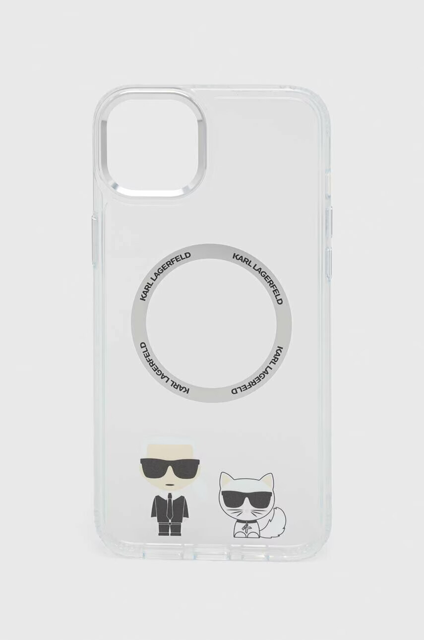 Karl Lagerfeld Кейс за телефон iPhone 14 Plus 67" в сребристо - Pepit.bg