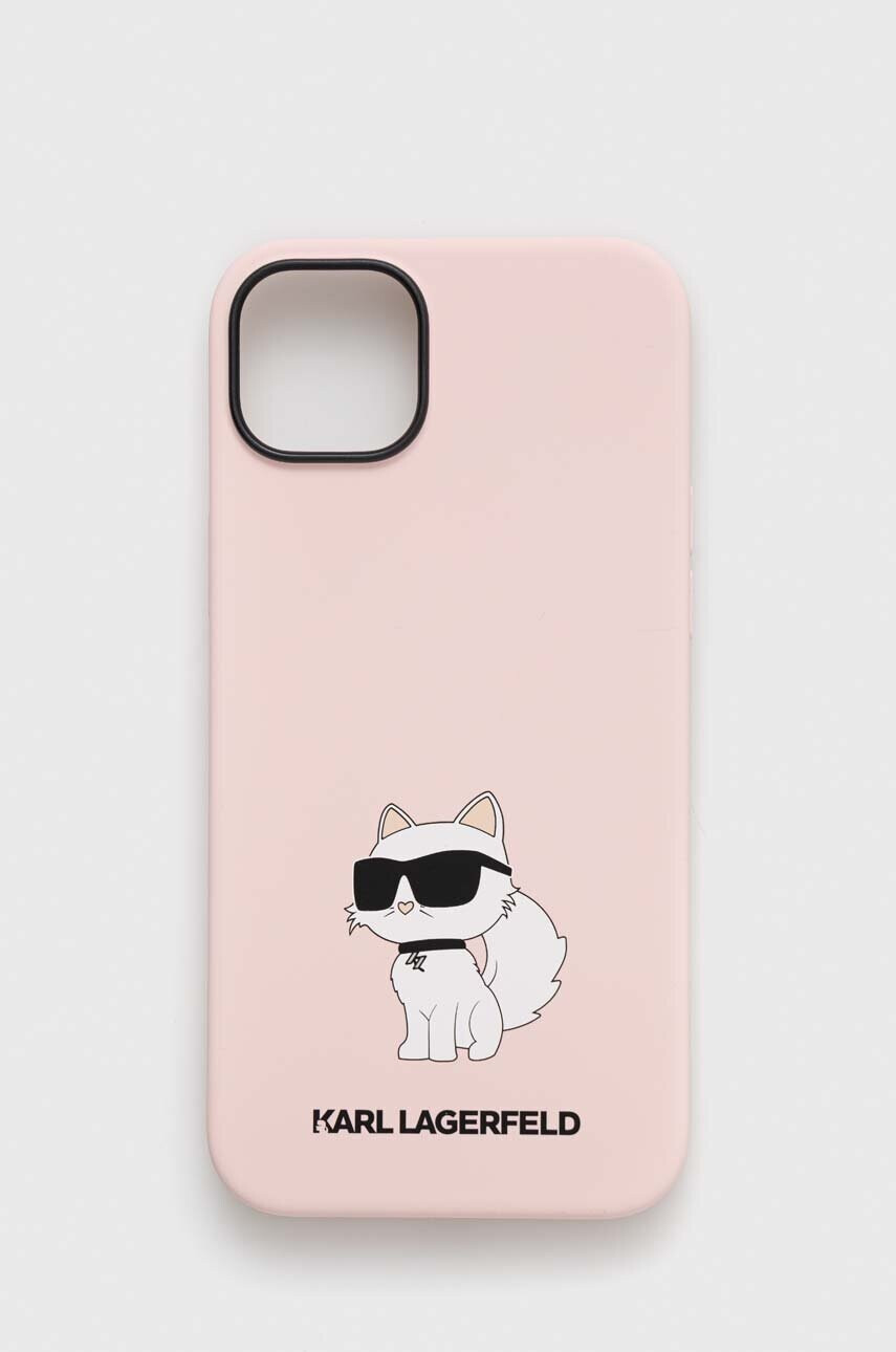 Karl Lagerfeld Кейс за телефон iPhone 14 Plus 67" в розово - Pepit.bg