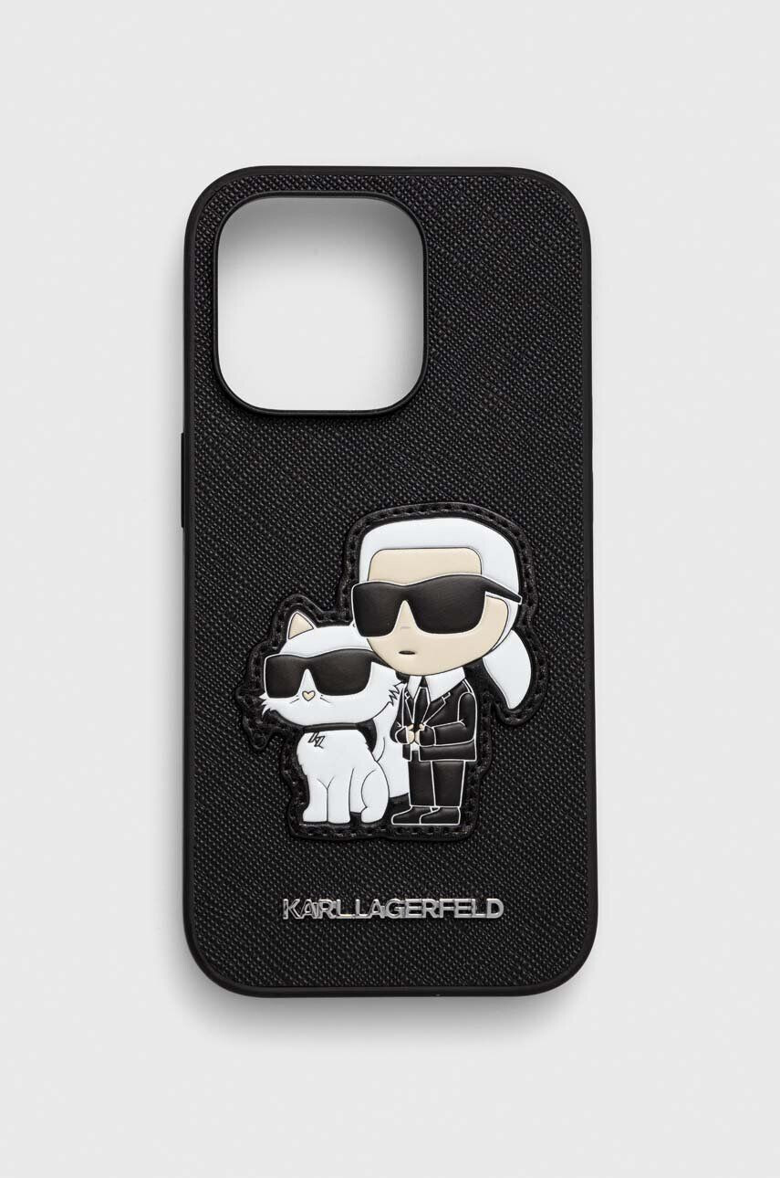 Karl Lagerfeld Кейс за телефон iPhone 14 Pro 6.1" в черно - Pepit.bg