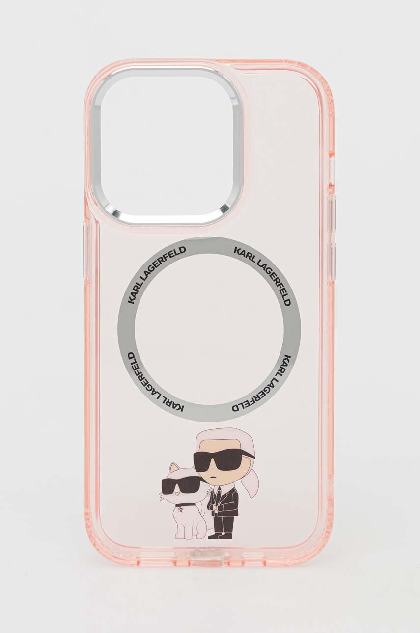 Karl Lagerfeld Кейс за телефон iPhone 14 Pro 61" в червено - Pepit.bg